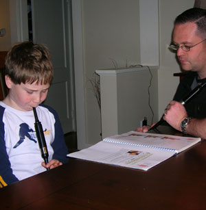 Adam teaching a student